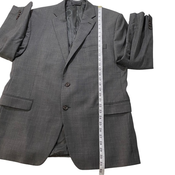 Ralph Lauren Men Grey 2-Button 100% Wool Suit Jacket Blazer Sz 44R Sports Coat - Picture 11 of 14